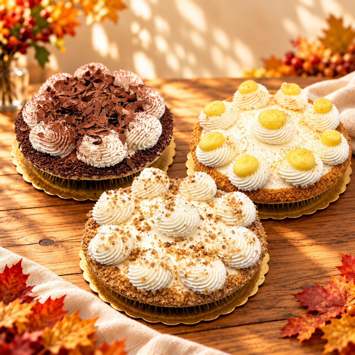 Thanksgiving Cream Pie Trio